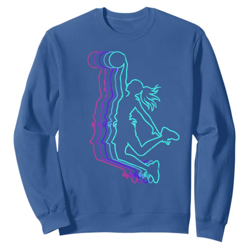 Basketball Girl Sweatshirt Player Slam Dunk Teens Girls TS10 Royal Blue Print Your Wear