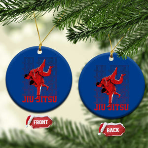Brazilian Jiu Jitsu Ceramic Ornament BJJ Distressed TS10 1pc Blue Print Your Wear