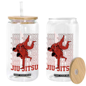 Brazilian Jiu Jitsu Glass Can BJJ Distressed TS10 Print Your Wear