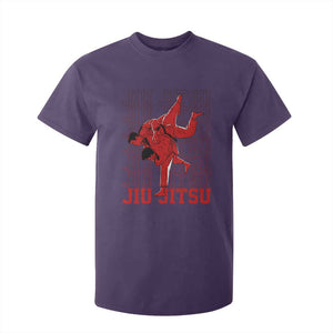 Brazilian Jiu Jitsu T Shirt For Kid BJJ Distressed TS10 Purple Print Your Wear