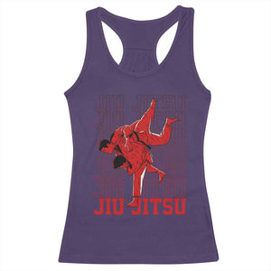 Brazilian Jiu Jitsu Racerback Tank Top BJJ Distressed TS10 Purple Print Your Wear