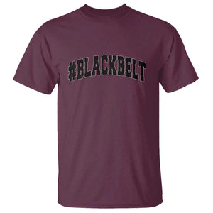 Martial Arts Karate Black Belt T Shirt Retro Varsity Vintage TS10 Maroon Print Your Wear