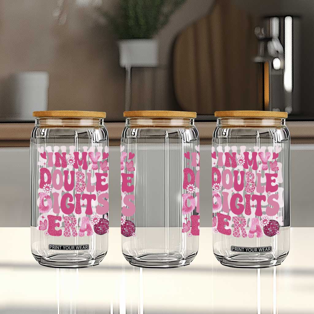10 Years Old Birthday Girl Glass Can In My Double Digits Era TS10 Print Your Wear
