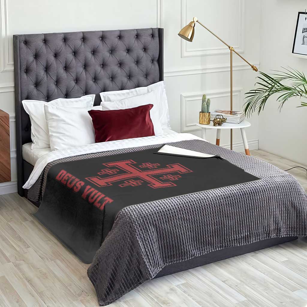 Catholic Knight Templar Crusader Cross Throw Blanket TS10 Print Your Wear
