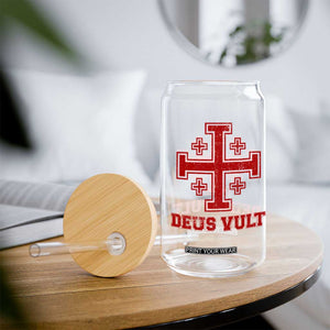 Catholic Knight Templar Crusader Cross Glass Can TS10 Print Your Wear