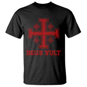 Catholic Knight Templar T Shirt - Crusader Cross Christian Faith Medieval Heritage Tee TS10 Black Print Your Wear