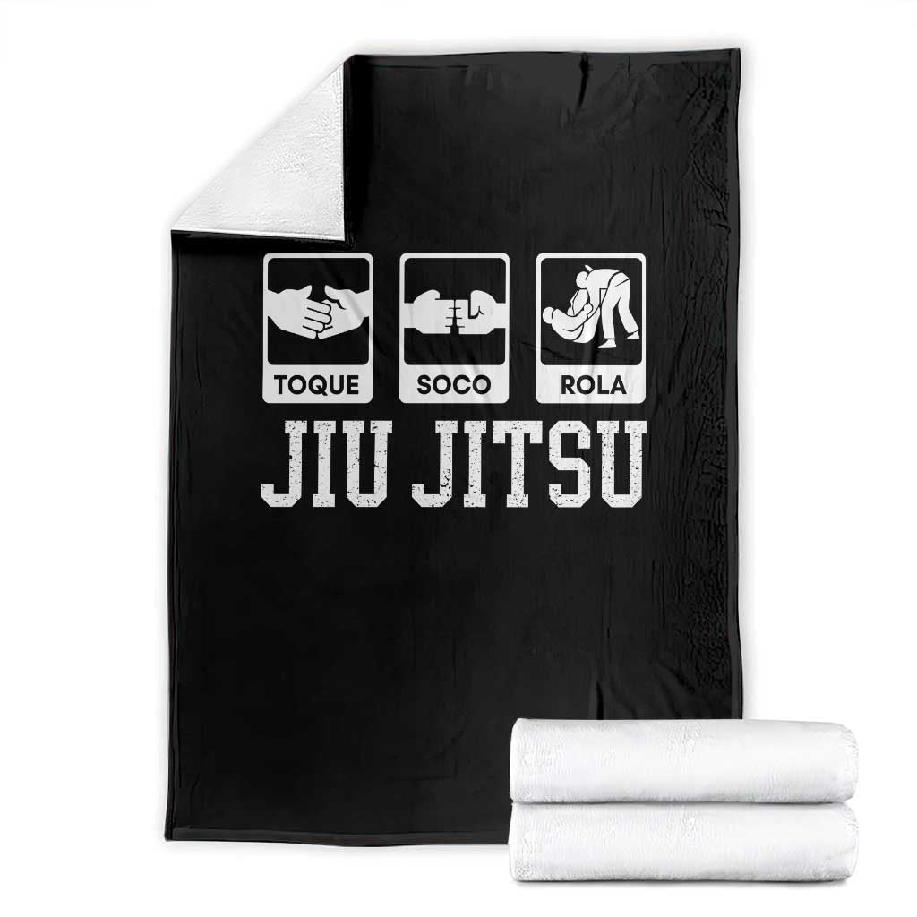 Funny BJJ Throw Blanket Toque Soco Rola Brazilian Jiu Jitsu TS10 Black Print Your Wear