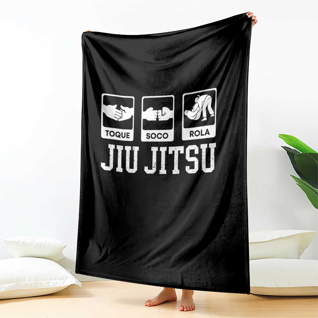 Funny BJJ Throw Blanket Toque Soco Rola Brazilian Jiu Jitsu TS10 Print Your Wear