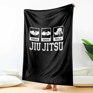 Funny BJJ Throw Blanket Toque Soco Rola Brazilian Jiu Jitsu TS10 Print Your Wear