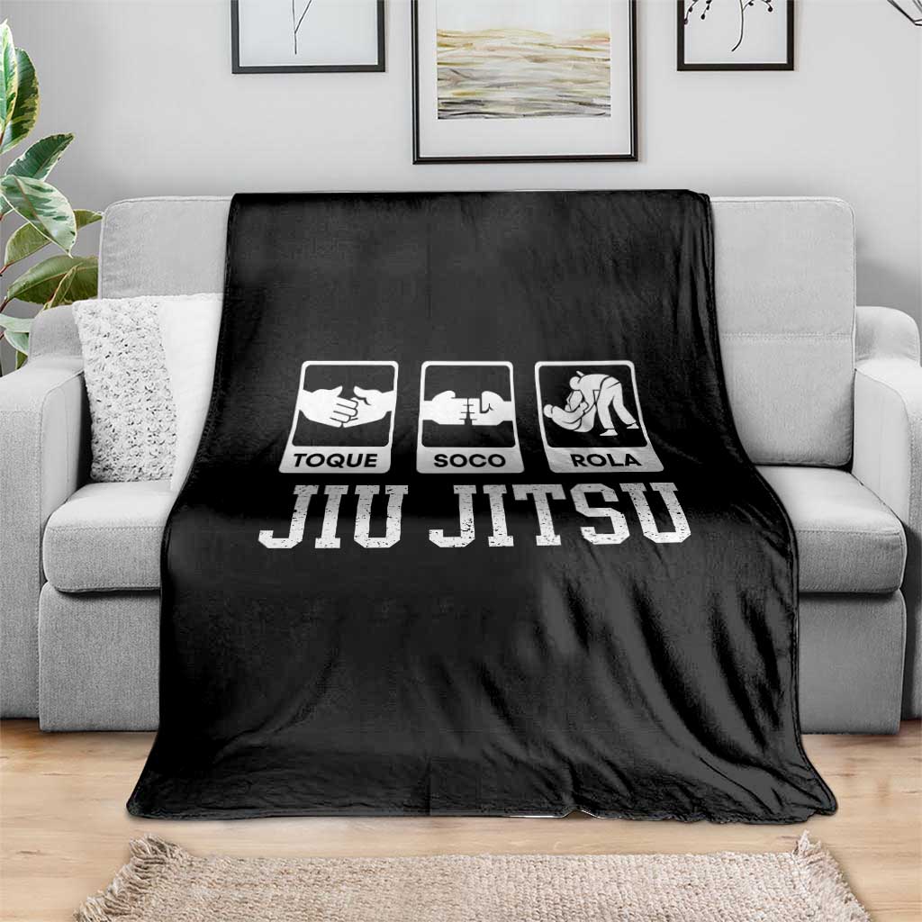 Funny BJJ Throw Blanket Toque Soco Rola Brazilian Jiu Jitsu TS10 Print Your Wear