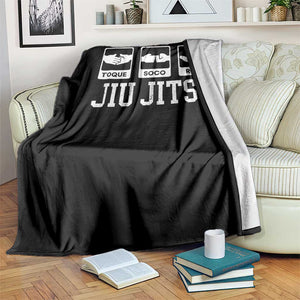 Funny BJJ Throw Blanket Toque Soco Rola Brazilian Jiu Jitsu TS10 Print Your Wear