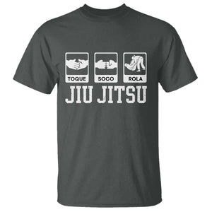 Funny BJJ T Shirt Toque Soco Rola Brazilian Jiu Jitsu TS10 Dark Heather Print Your Wear