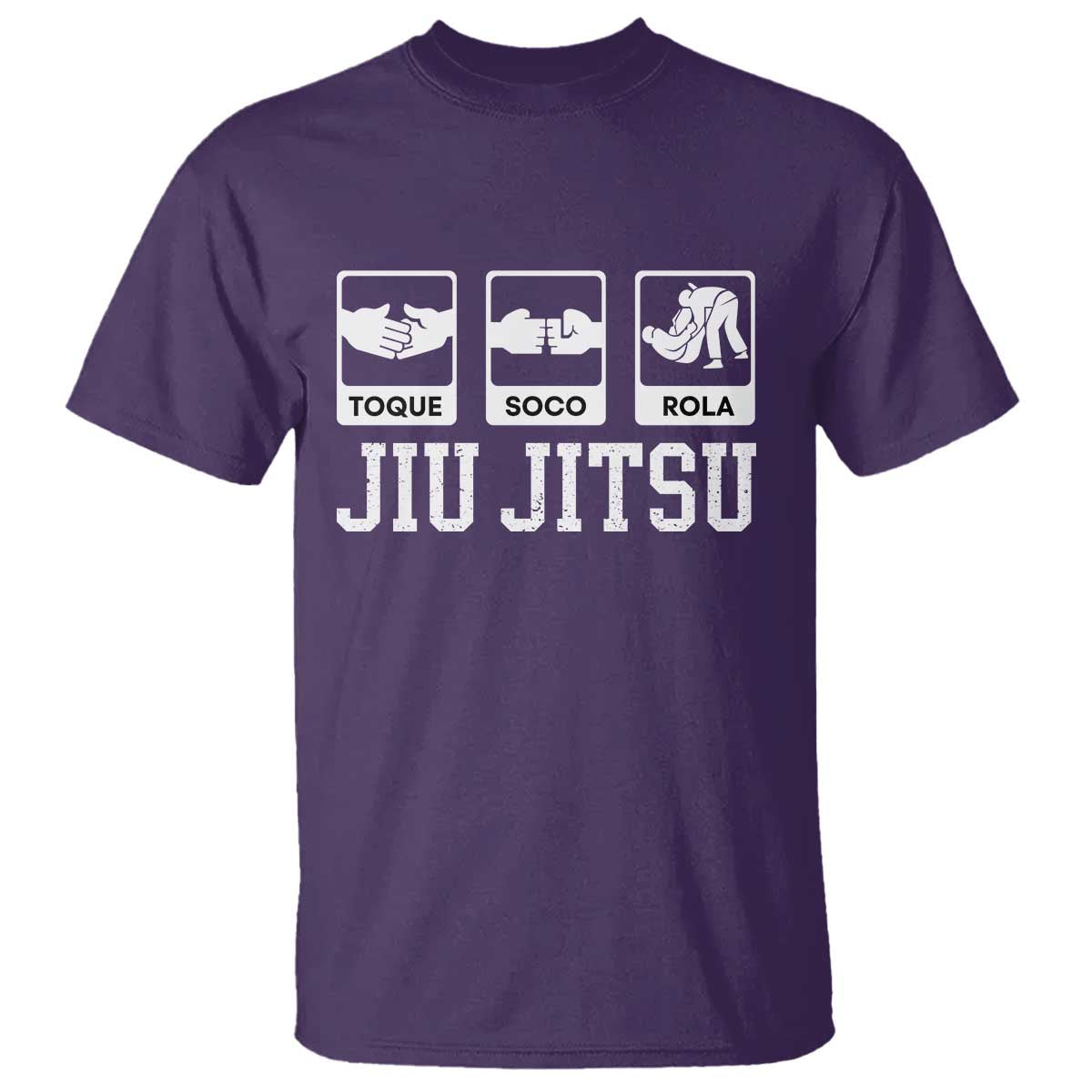 Funny BJJ T Shirt Toque Soco Rola Brazilian Jiu Jitsu TS10 Purple Print Your Wear