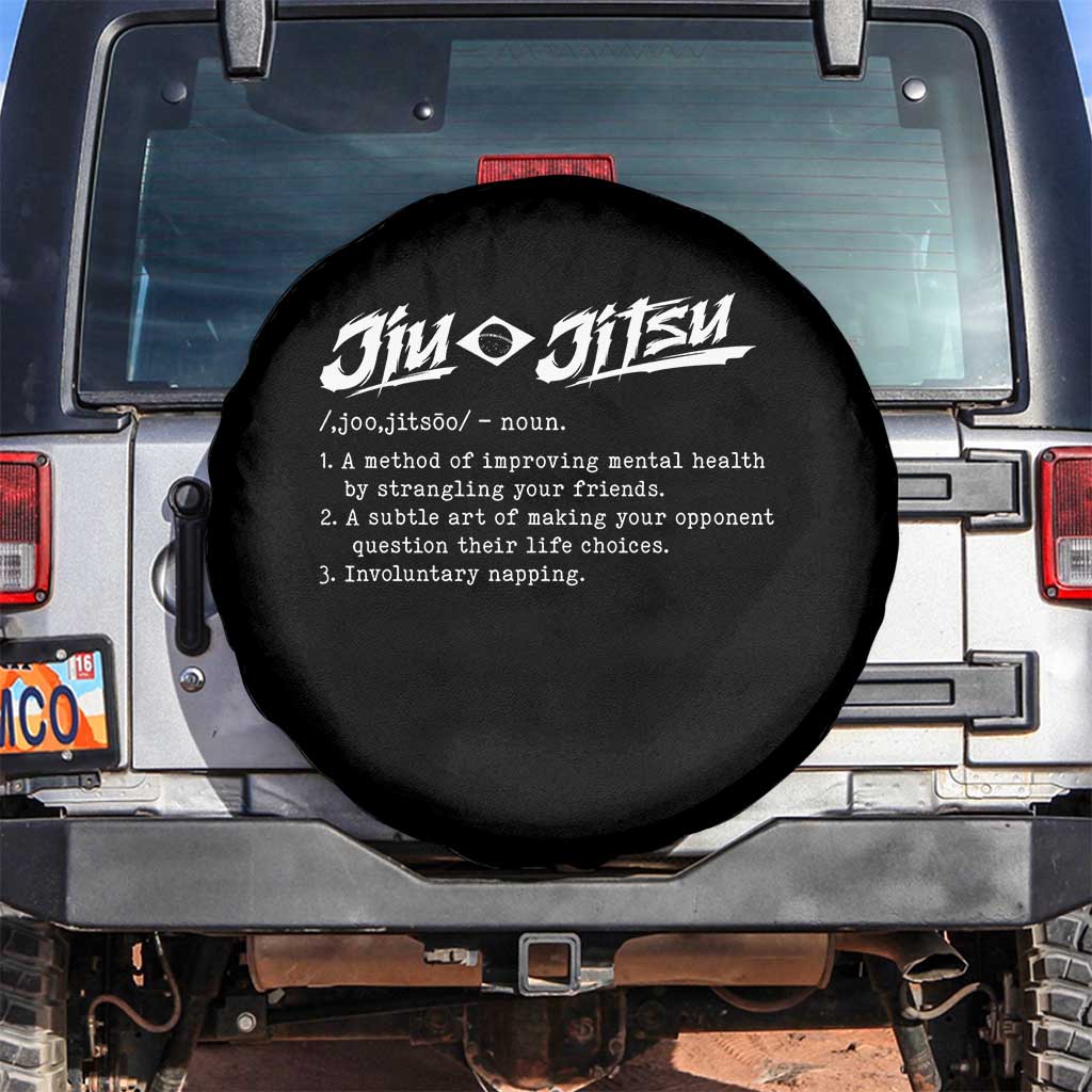 Funny Brazilian Jiu Jitsu Spare Tire Cover Jiujitsu Definition BJJ TS10 No hole Black Print Your Wear