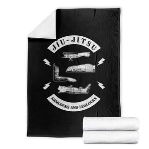 Vintage Jiu Jitsu Throw Blanket Armlocks and Leglocks BJJ Grappling Fans TS10 Black Print Your Wear