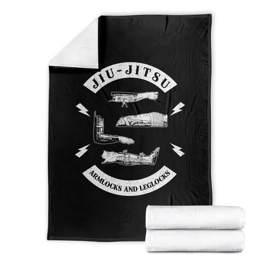 Vintage Jiu Jitsu Throw Blanket Armlocks and Leglocks BJJ Grappling Fans TS10 Black Print Your Wear