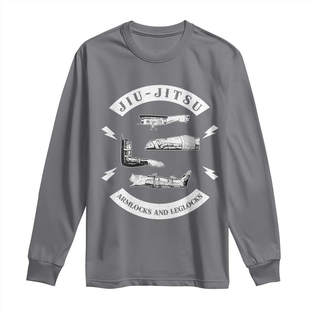 Vintage Jiu Jitsu Long Sleeve Shirt Armlocks and Leglocks BJJ Grappling Fans TS10 Charcoal Print Your Wear