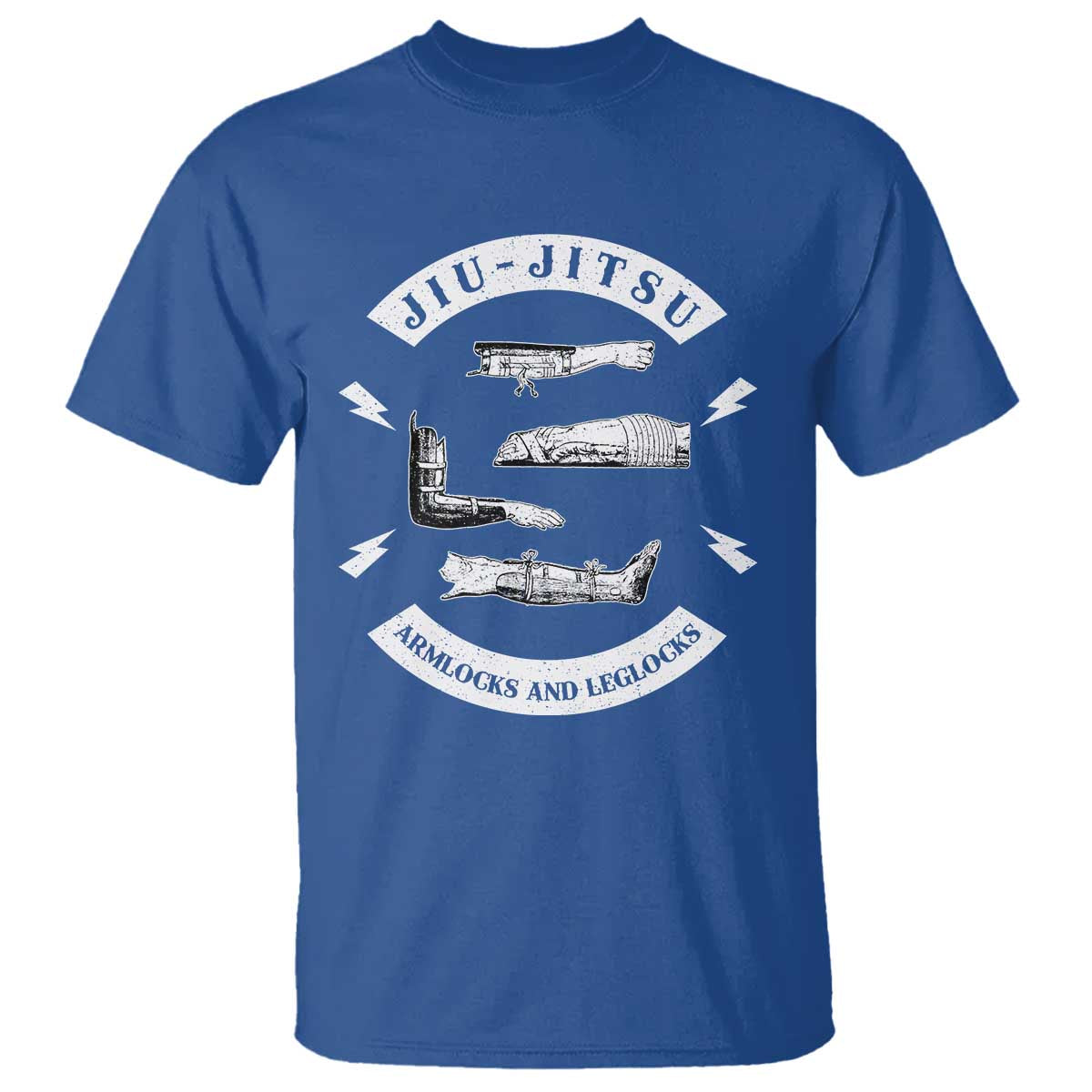 Vintage Jiu Jitsu T Shirt Armlocks and Leglocks BJJ Grappling Fans TS10 Royal Blue Print Your Wear
