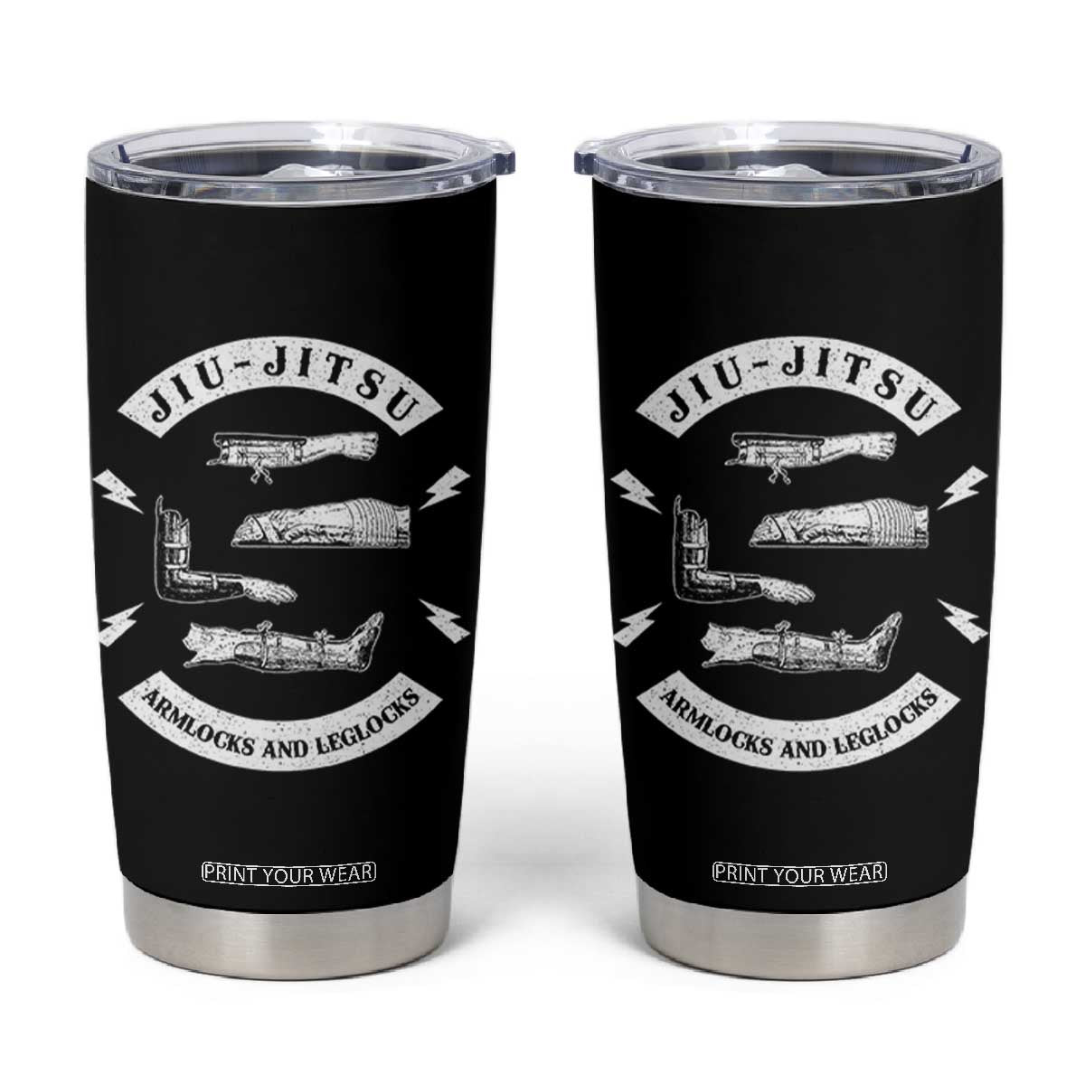 Vintage Jiu Jitsu Tumbler Cup Armlocks and Leglocks BJJ Grappling Fans TS10 Black Print Your Wear