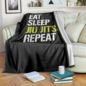 Eat Sleep Jiu Jitsu Repeat Throw Blanket Cool JiuJitsu BJJ TS10 Print Your Wear