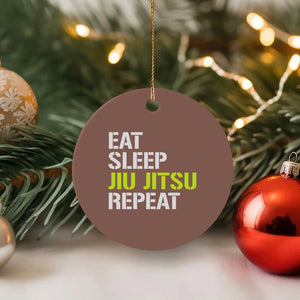 Eat Sleep Jiu Jitsu Repeat Ceramic Ornament Cool JiuJitsu BJJ TS10 1pc Mocha Print Your Wear