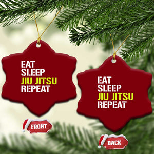 Eat Sleep Jiu Jitsu Repeat Ceramic Ornament Cool JiuJitsu BJJ TS10 Print Your Wear