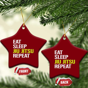 Eat Sleep Jiu Jitsu Repeat Ceramic Ornament Cool JiuJitsu BJJ TS10 Print Your Wear