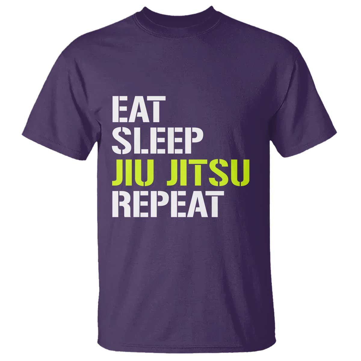 Eat Sleep Jiu Jitsu Repeat T Shirt Cool JiuJitsu BJJ TS10 Purple Print Your Wear