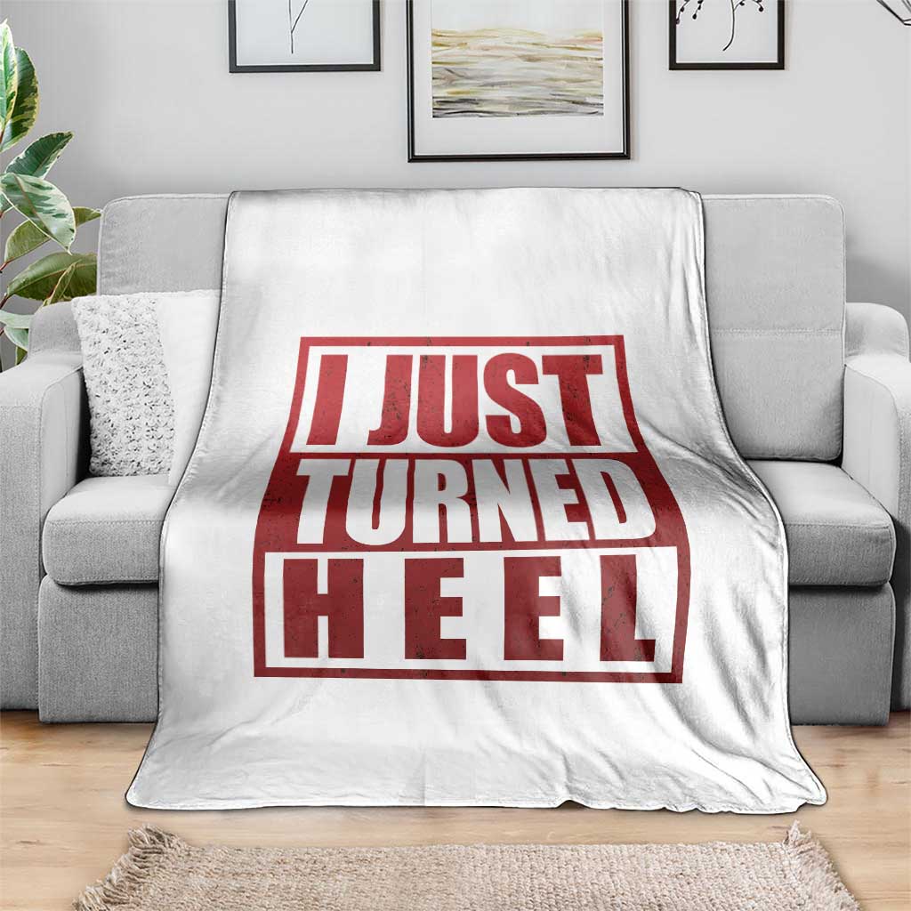 I Just Turned Heel Throw Blanket Pro Wrestling Retro Distressed TS10 Print Your Wear