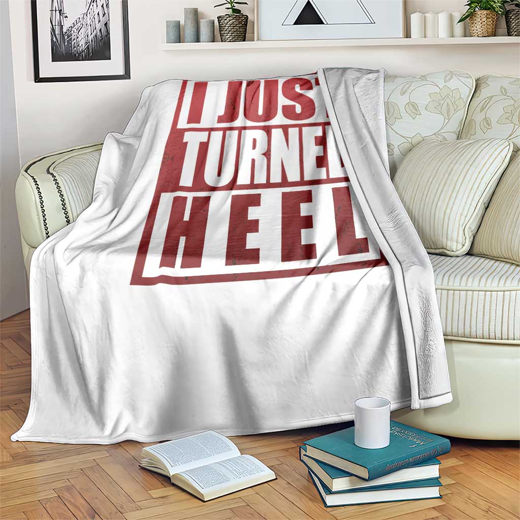 I Just Turned Heel Throw Blanket Pro Wrestling Retro Distressed TS10 Print Your Wear