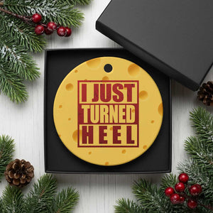 I Just Turned Heel Ceramic Ornament Pro Wrestling Retro Distressed TS10 1pc Yellow Cheese Print Your Wear