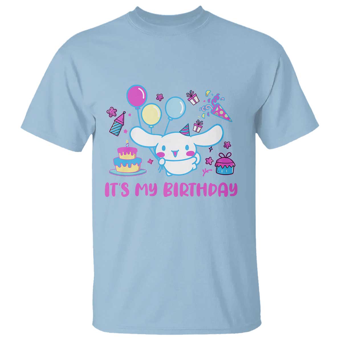 Its My Birthday T Shirt Girl Party Funny Bday Family Party TS10 Light Blue Print Your Wear