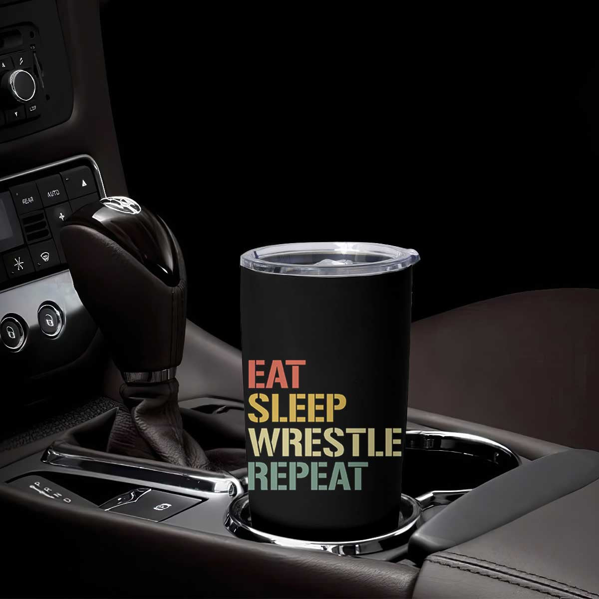 Eat Sleep Wrestle Repeat Tumbler Cup Cool Wrestling TS10 Print Your Wear