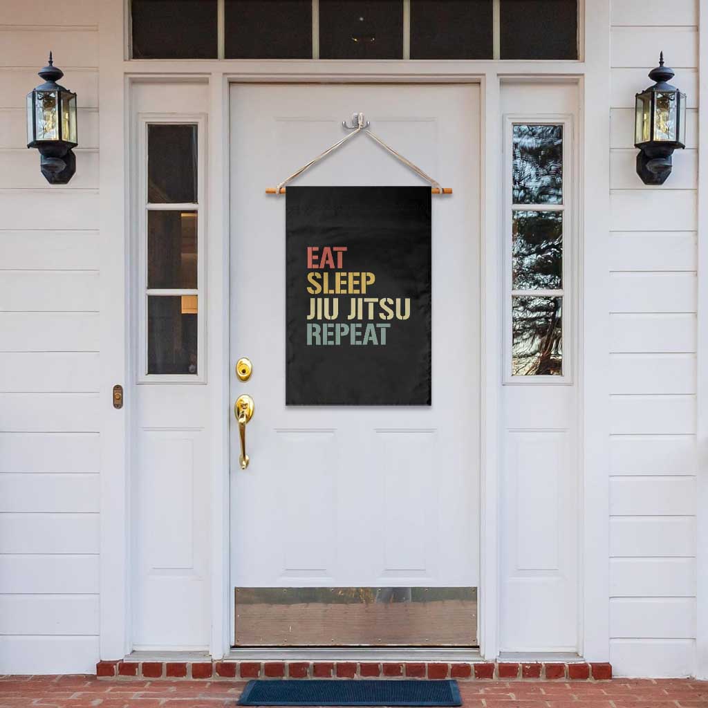 Retro Eat Sleep Jiu Jitsu Repeat Garden Flag Vintage JiuJitsu BJJ TS10 Print Your Wear