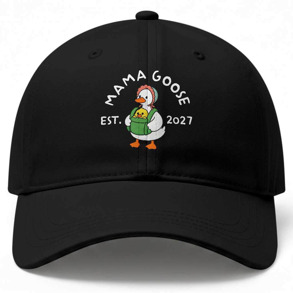 Mama Goose Est 2027 New Mom Gift Baseball Cap Cute Baby Carrier Mother Day Expecting Mommy Announcement