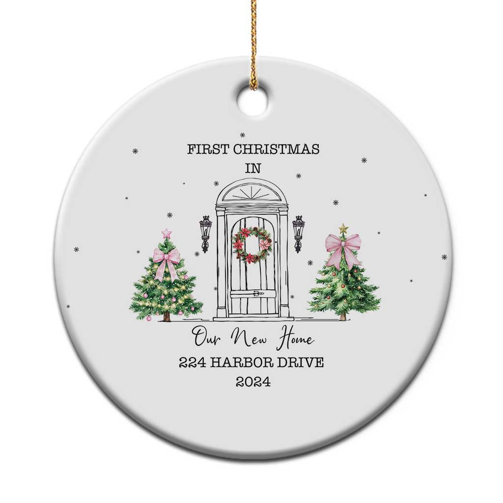 Personalized New Home Christmas Ornament 2024 Custom Address Keepsake First Christmas In New Home TS10 Print Your Wear