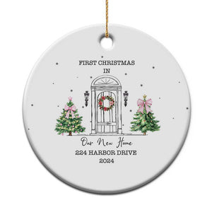 Personalized New Home Christmas Ornament 2024 Custom Address Keepsake First Christmas In New Home TS10 Print Your Wear