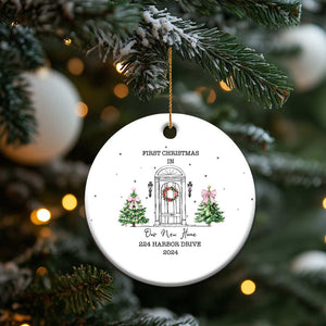 Personalized New Home Christmas Ornament 2024 Custom Address Keepsake First Christmas In New Home TS10 Print Your Wear