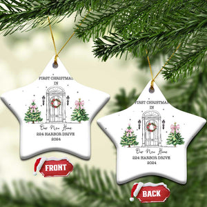 Personalized New Home Christmas Ornament 2024 Custom Address Keepsake First Christmas In New Home TS10 Star White Print Your Wear