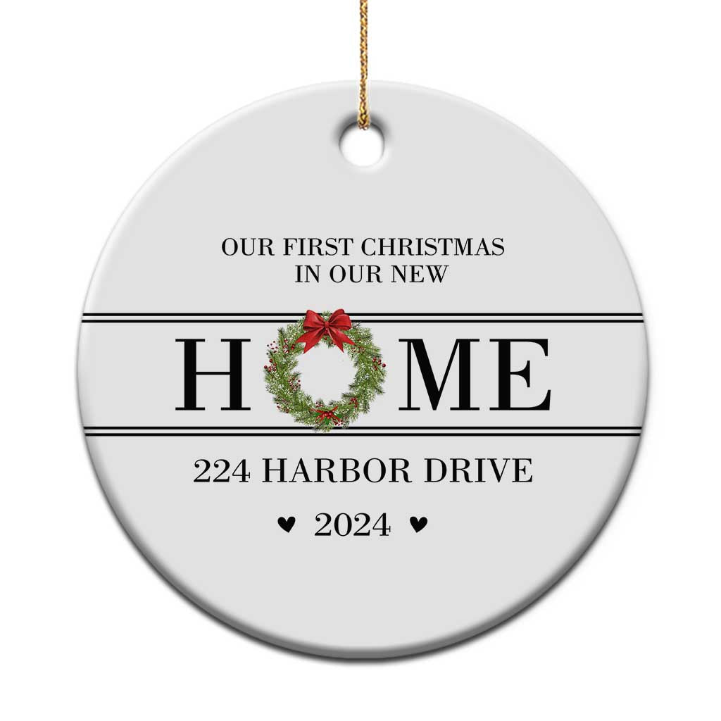 Personalized First Xmas In New Home Christmas Ornament Custom Address Xmas Tree Keepsake 2024 TS10 Print Your Wear