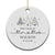 Personalized First Wedding Anniversary Christmas Ornament Custom Name One Year As Mr & Mrs TS10 Print Your Wear