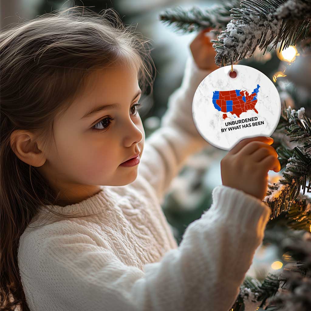 Trump 2024 Christmas Ornament Unburdened by What Has Been Election Map TS10 Print Your Wear