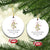 Personalised First Xmas Married Christmas Ornament Custom Name 2024 Keepsake Wedding Gifts for Couple TS10 Circle White Print Your Wear