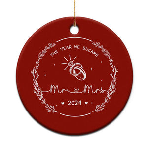First Xmas as Mr & Mrs Christmas Ornament 2024 Keepsake Wedding Gifts for Couple TS10 Print Your Wear