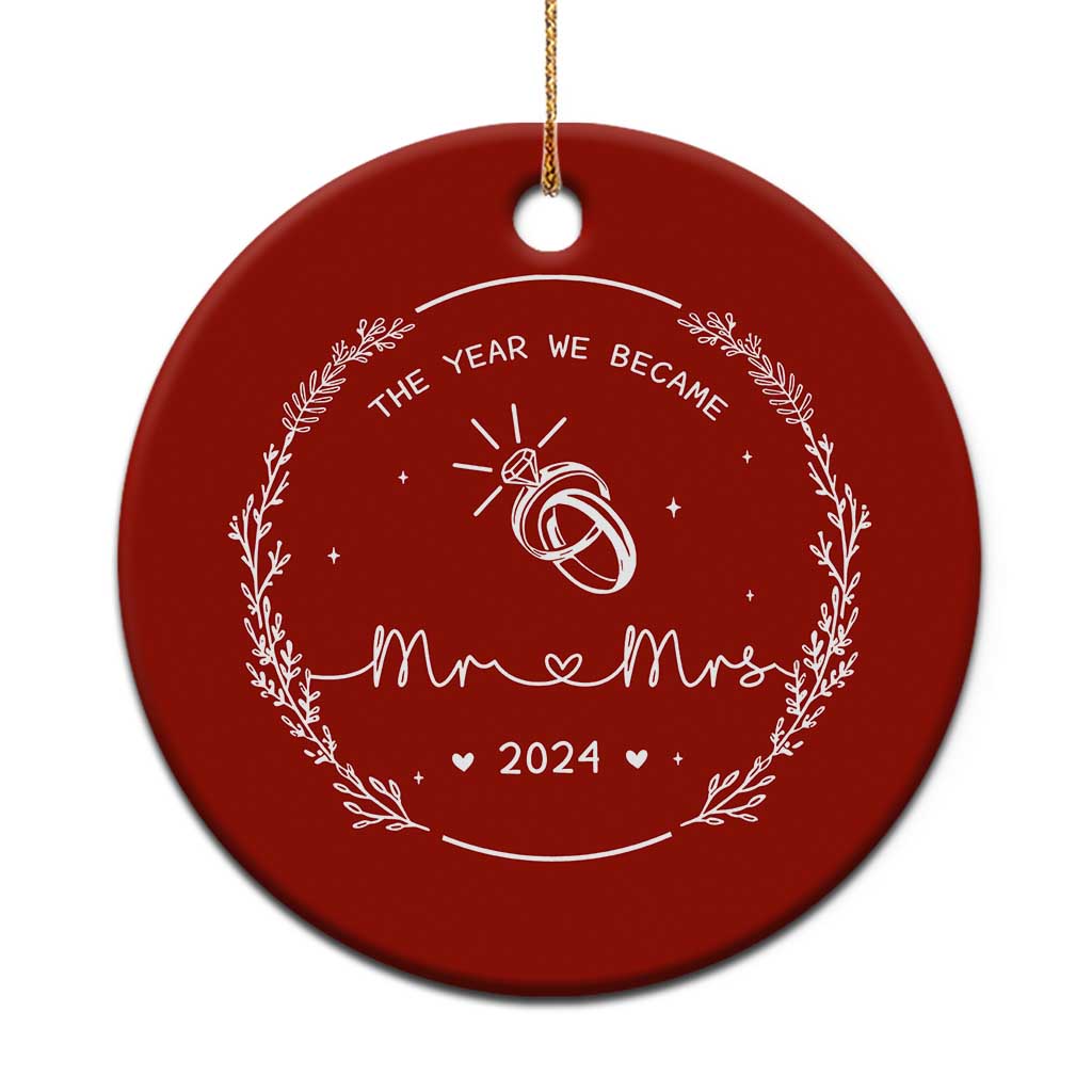 First Xmas as Mr & Mrs Christmas Ornament 2024 Keepsake Wedding Gifts for Couple TS10 Print Your Wear