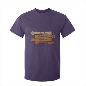 Black Pride T Shirt For Kid Educated Motivated Elevated Melanated BLM Melanin TS10 Purple Print Your Wear