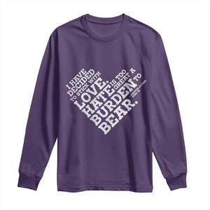 MLK Long Sleeve Shirt I Have Decided To Stick With Love Martin Luther King Black History Month TS10 Purple Print Your Wear