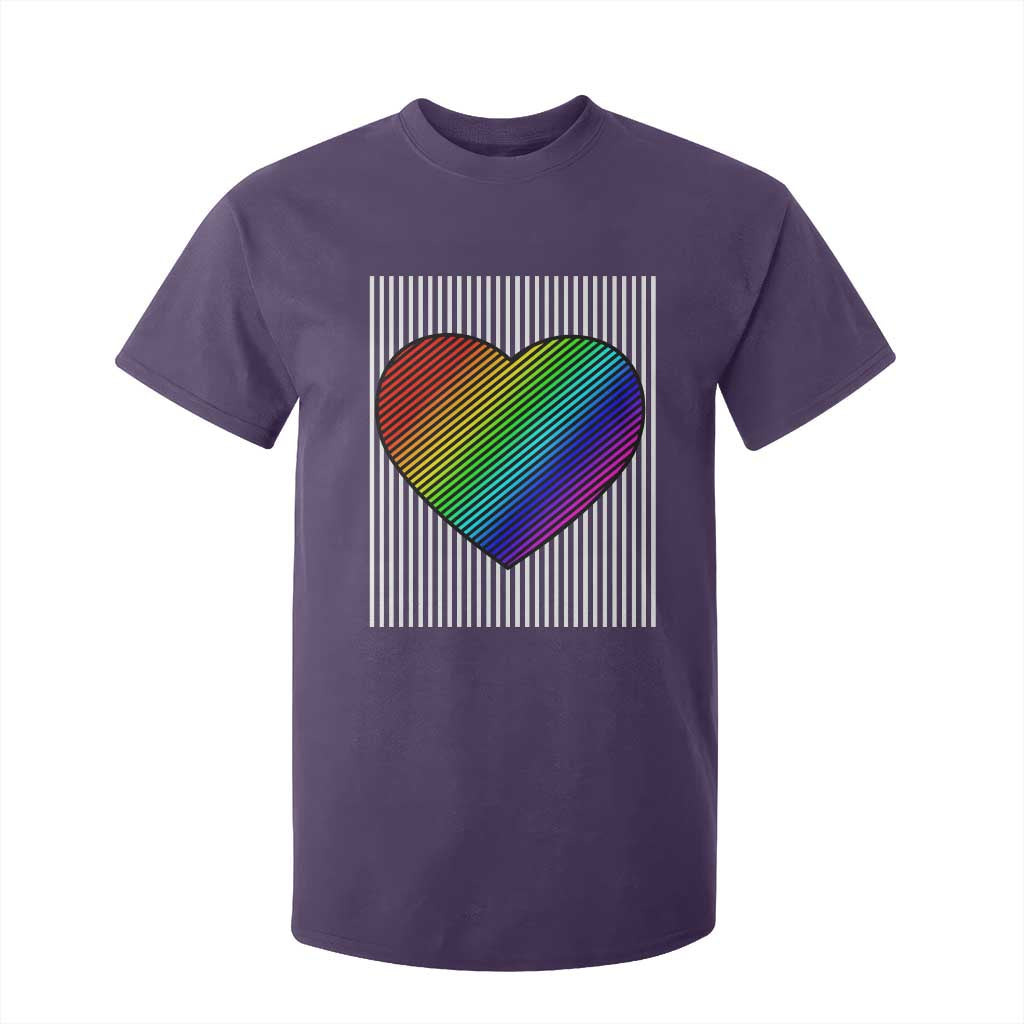 LGBT Pride T Shirt For Kid LGBTQ Support Retro Valentines Rainbow Heart TS10 Purple Print Your Wear