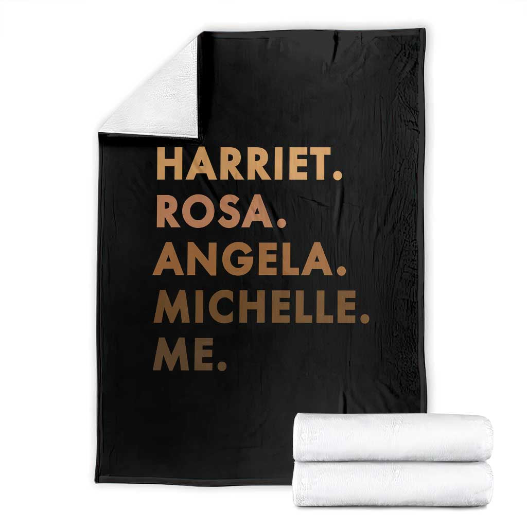 Harriet Rosa Angela Michelle Me Throw Blanket Black History Month Feminist Women Leaders TS10 Black Print Your Wear