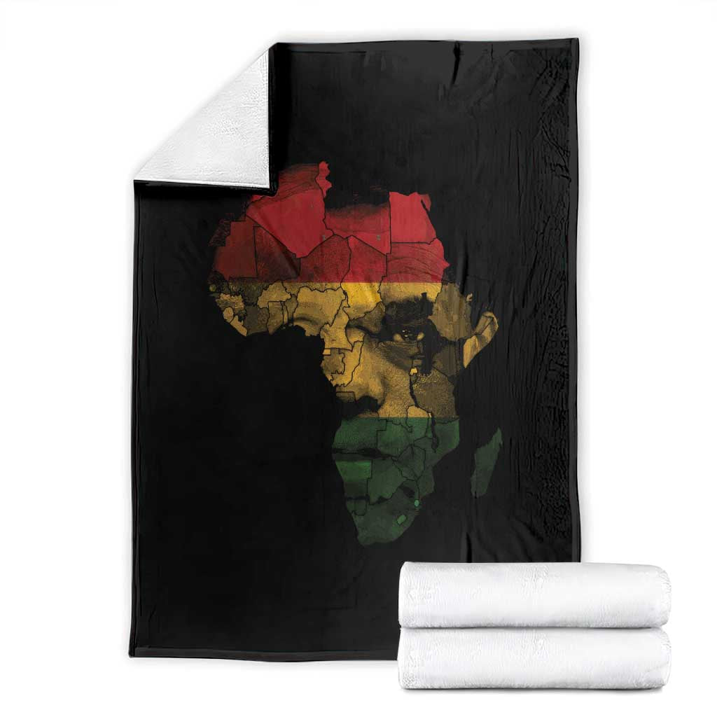 Black History Month Throw Blanket Pan African Africa Map Black Pride TS10 Black Print Your Wear